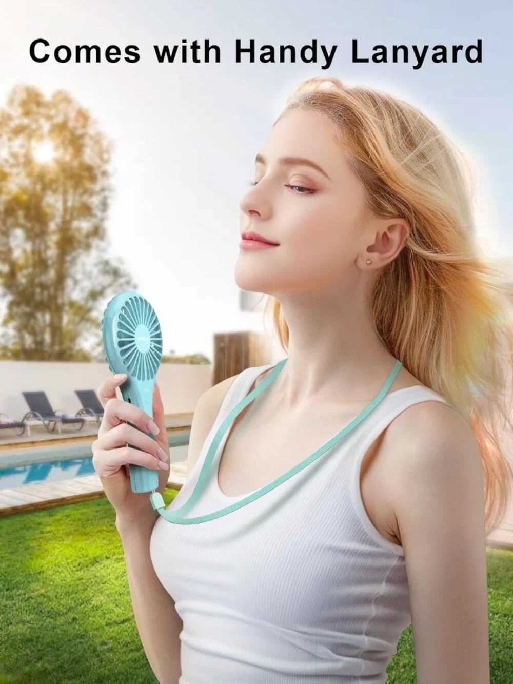 Compact Rechargeable Fan - Cute Design for Effortless Cooling Anywhere, Anytime